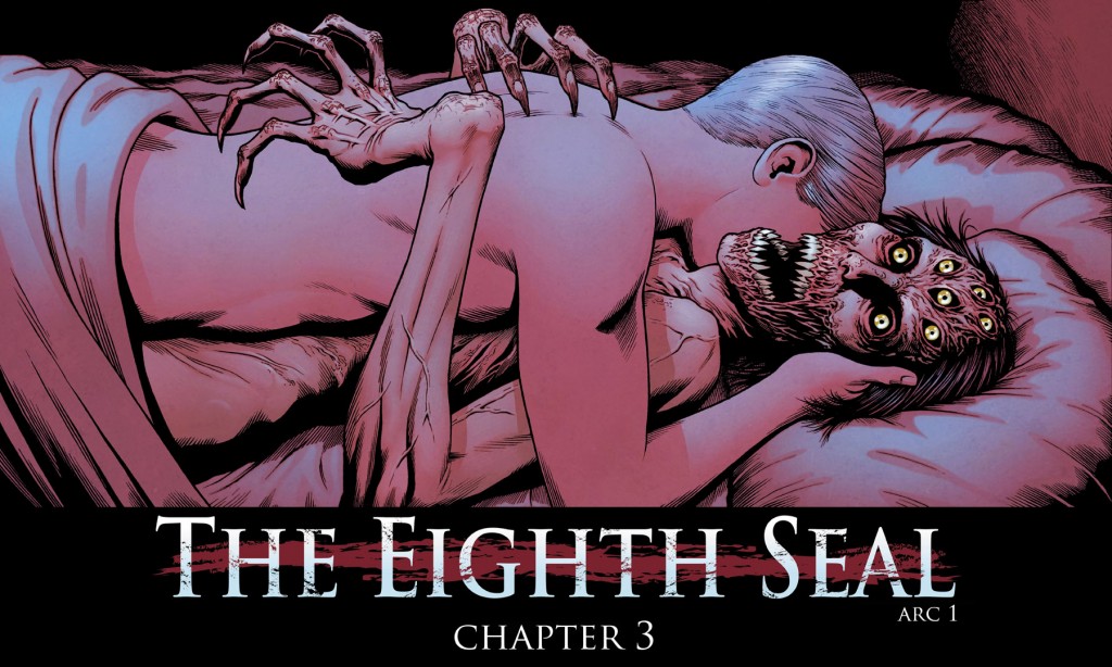 An exclusive first look at the horrifying new cover for The Eight Seal chapter 3!