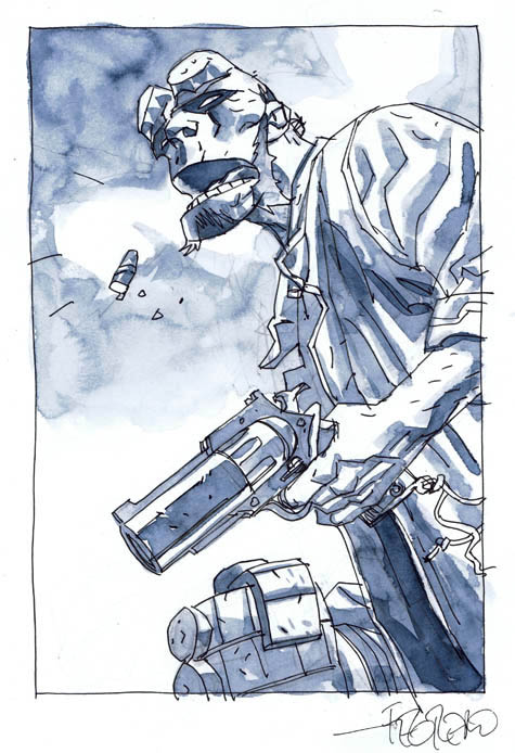 Hellboy convention sketch by Duncan Fegredo