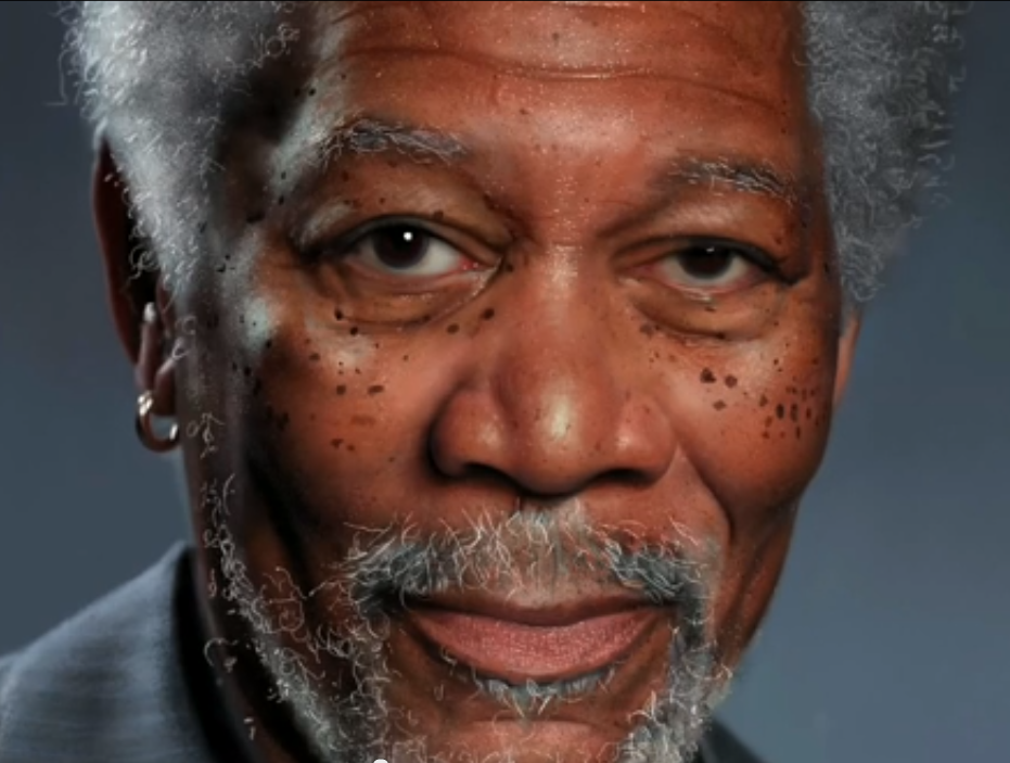 Morgan Freeman painting Kyle Lambert